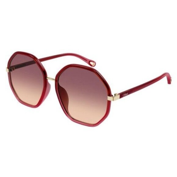 NEW  CHLOE SUNGLASSES RED WOMEN EYEWEAR CHLOE CH0133SA 004 - Picture 1 of 3